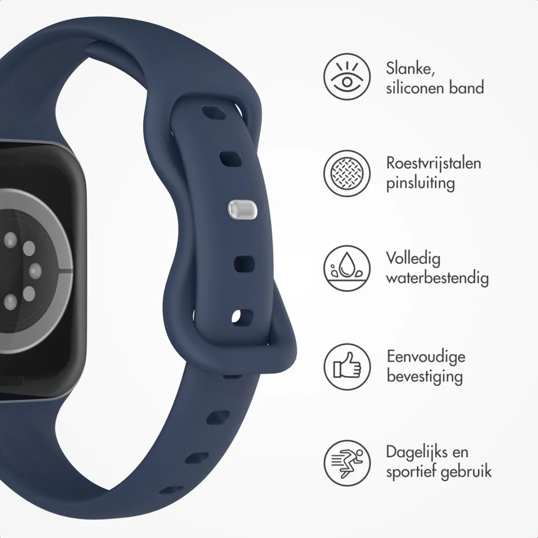 Imoshion Siliconen Bandje Apple Watch 44-49mm - Blauw