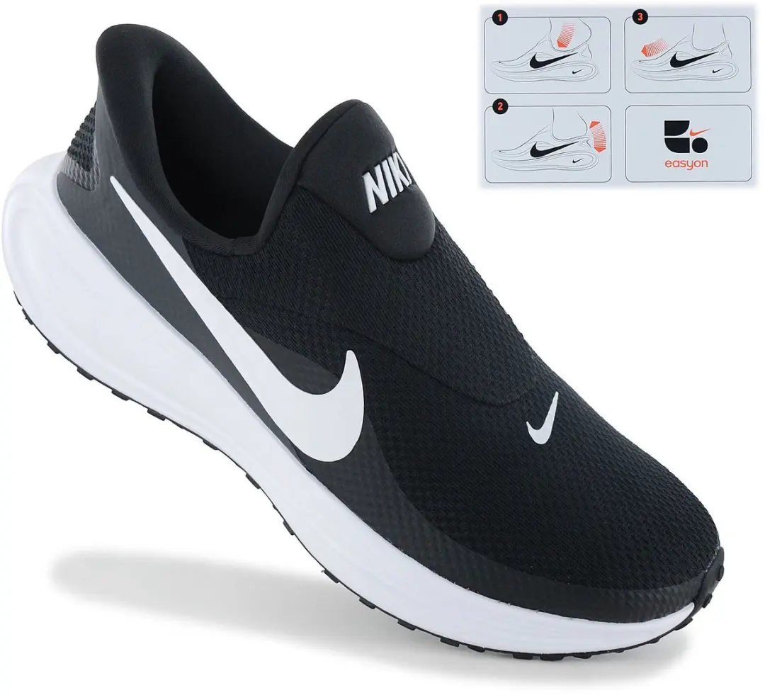 Nike Revolution 8 EasyOn Heren Hardloopschoenen - Zwart - afbeelding 6 van 6
