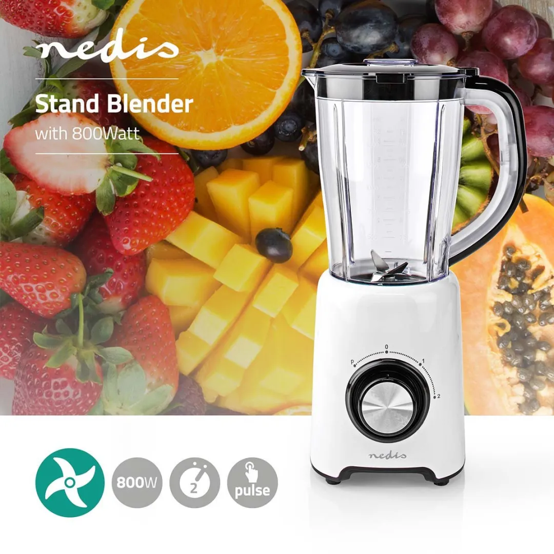 Nedis Blender 800W 1,5L - 2 Snelheden - Wit