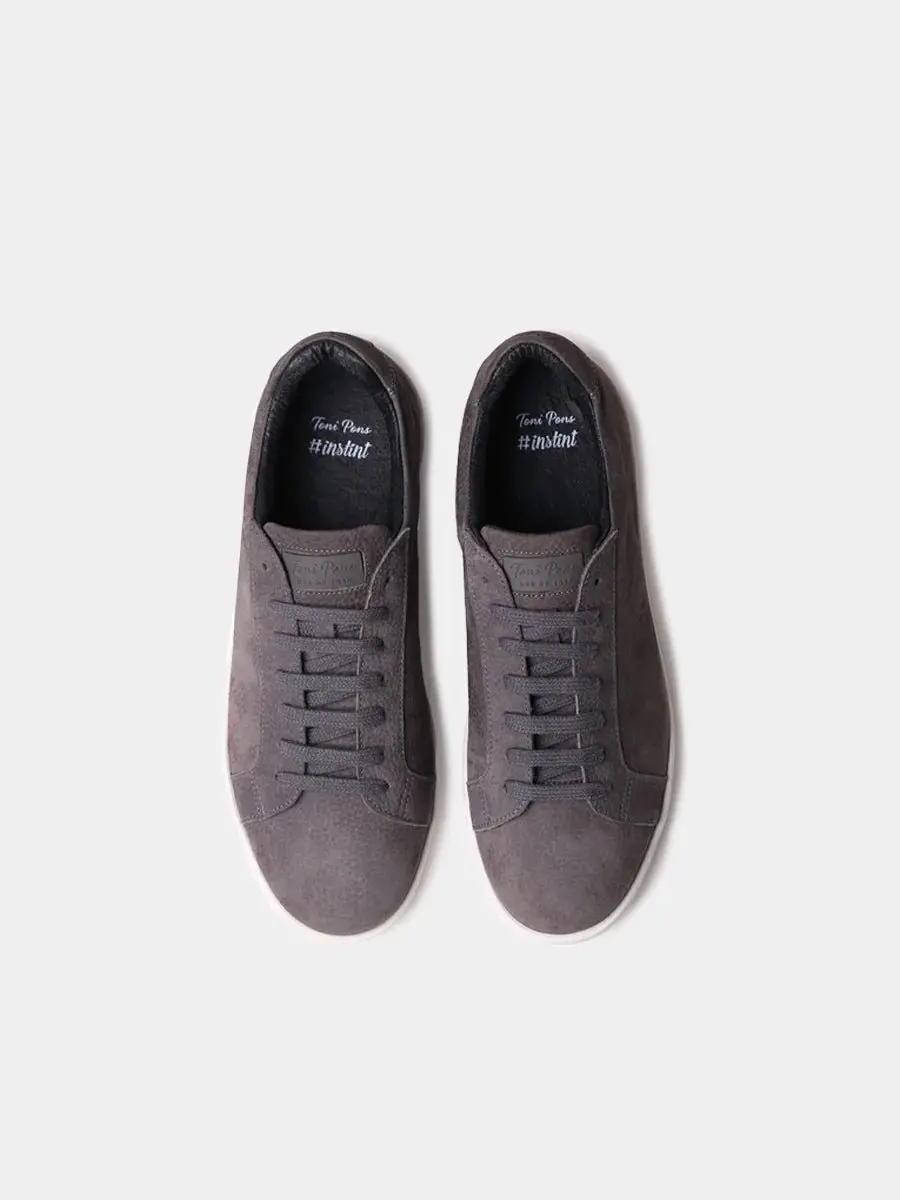 Nubuck vetersneakers voor heren
