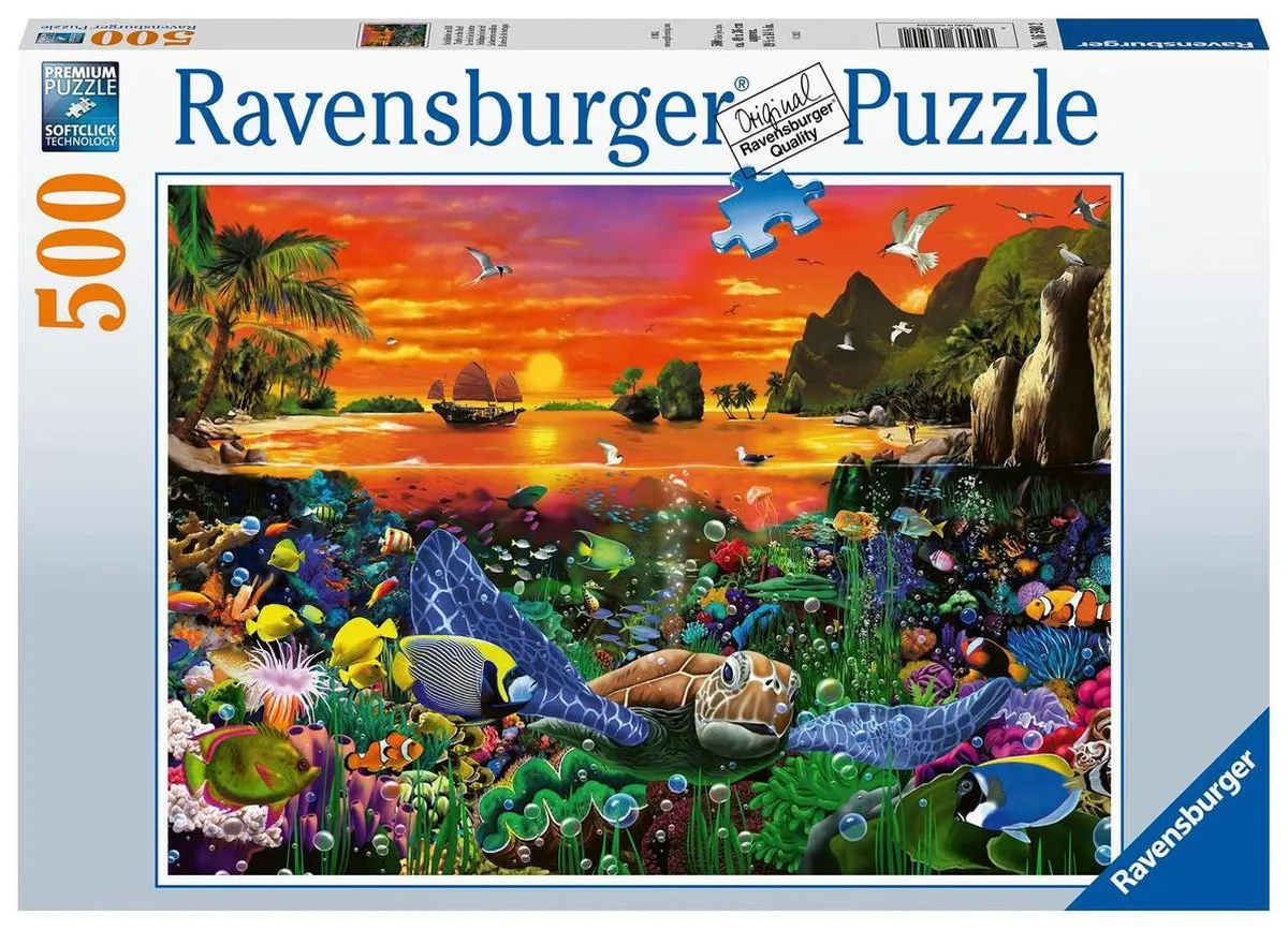 Ravensburger Schildpad in het Rif Legpuzzel 500 Stuks