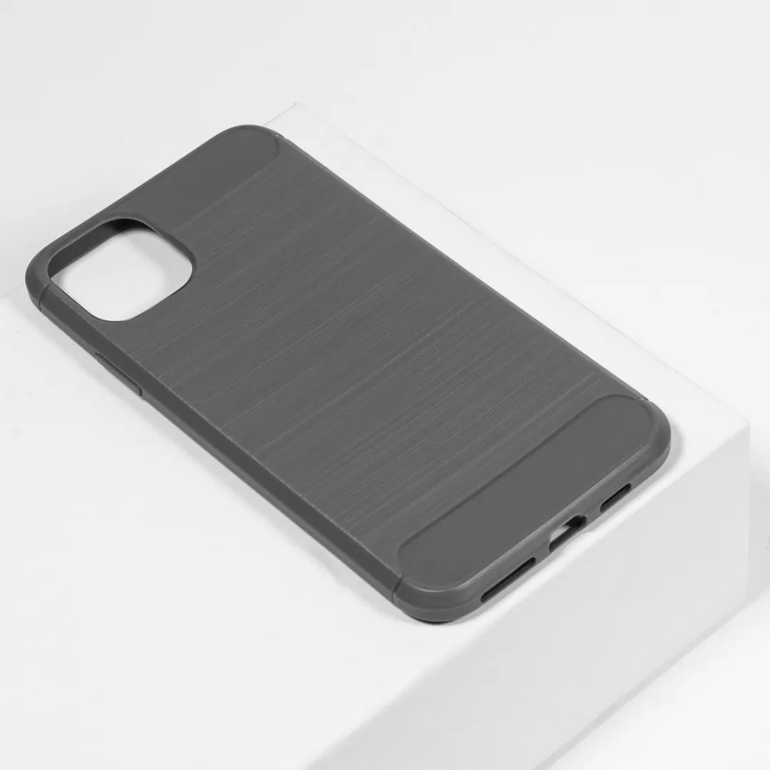 BMAX Carbon Soft Case iPhone 11 Pro Max - Grijs