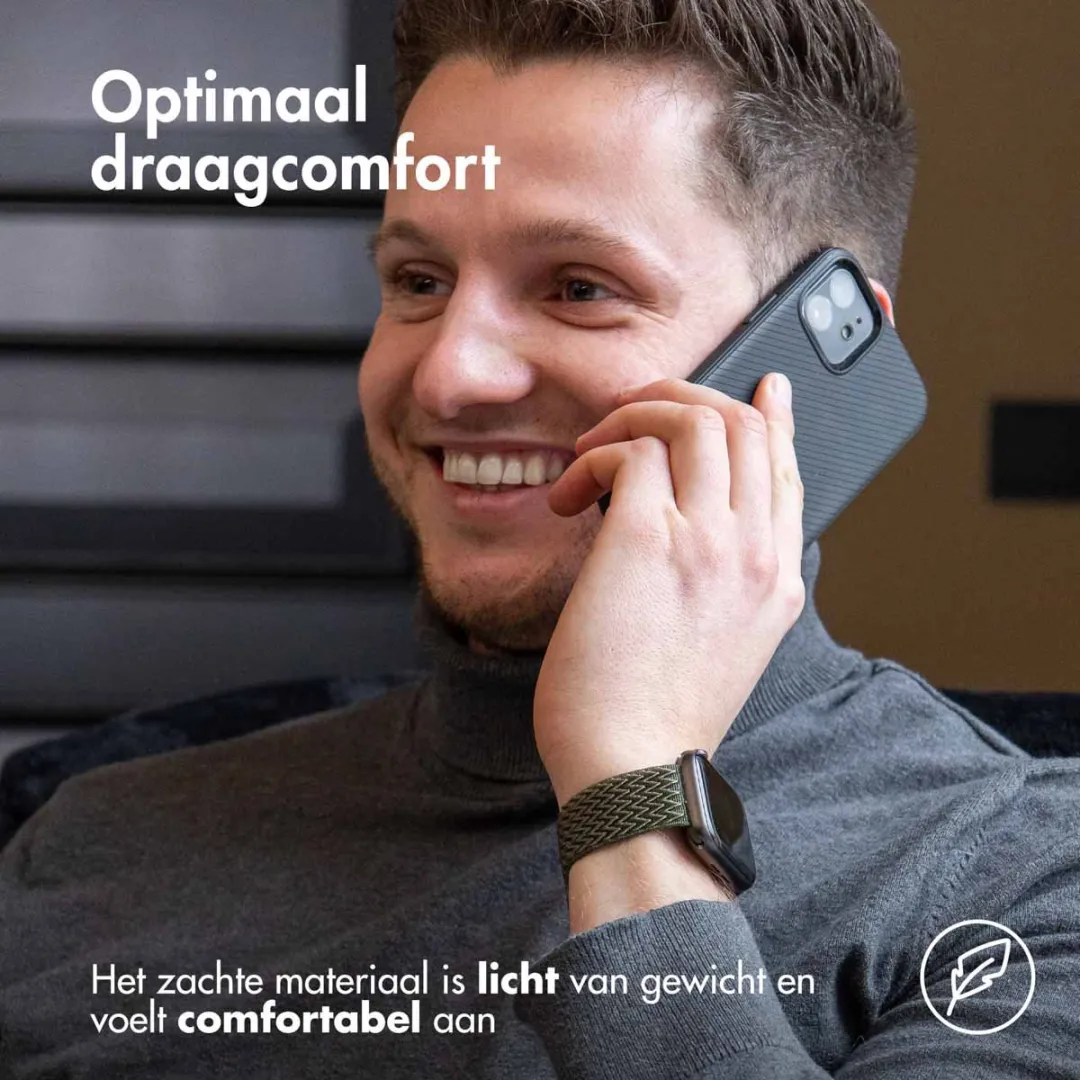 Imoshion Elastisch Nylonbandje 22mm - Smartwatch - Donkergroen