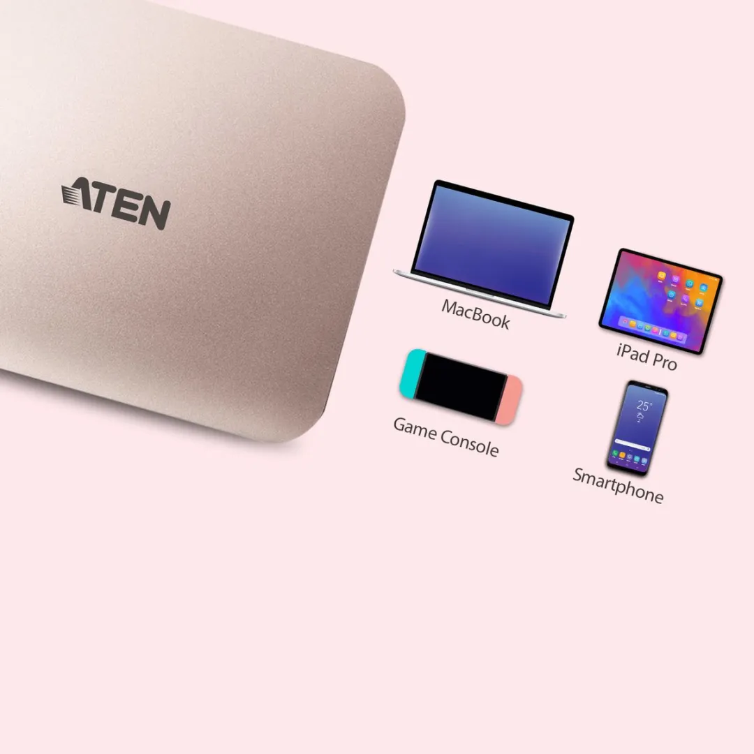 Aten UH3235 USB-C Mini Dock 4K - Rosegoud