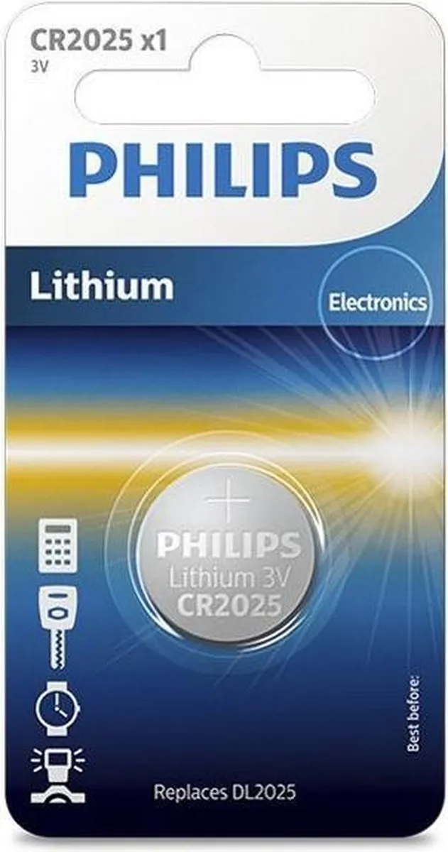 Philips CR2025 Lithium Batterij - 1 Stuk