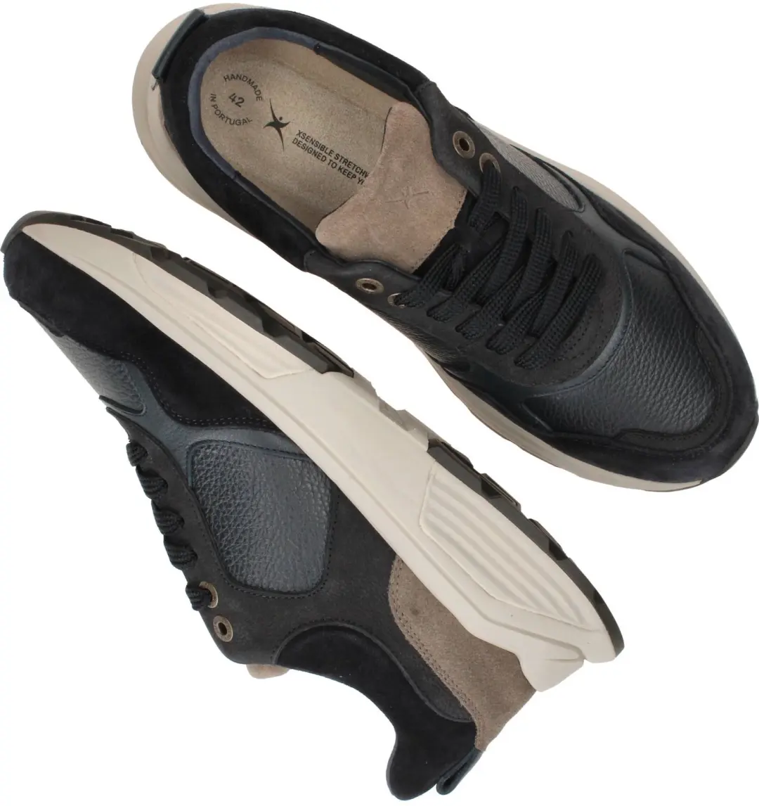 Xsensible Rialto Heren Sneakers - Donkerblauw - Maat 44 - afbeelding 5 van 6