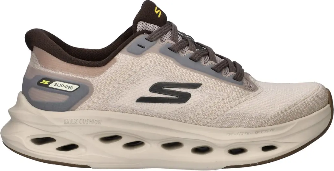 Skechers Hands Free Slip-In Max Cushioning Glide heren sneaker - Taupe - Maat 42