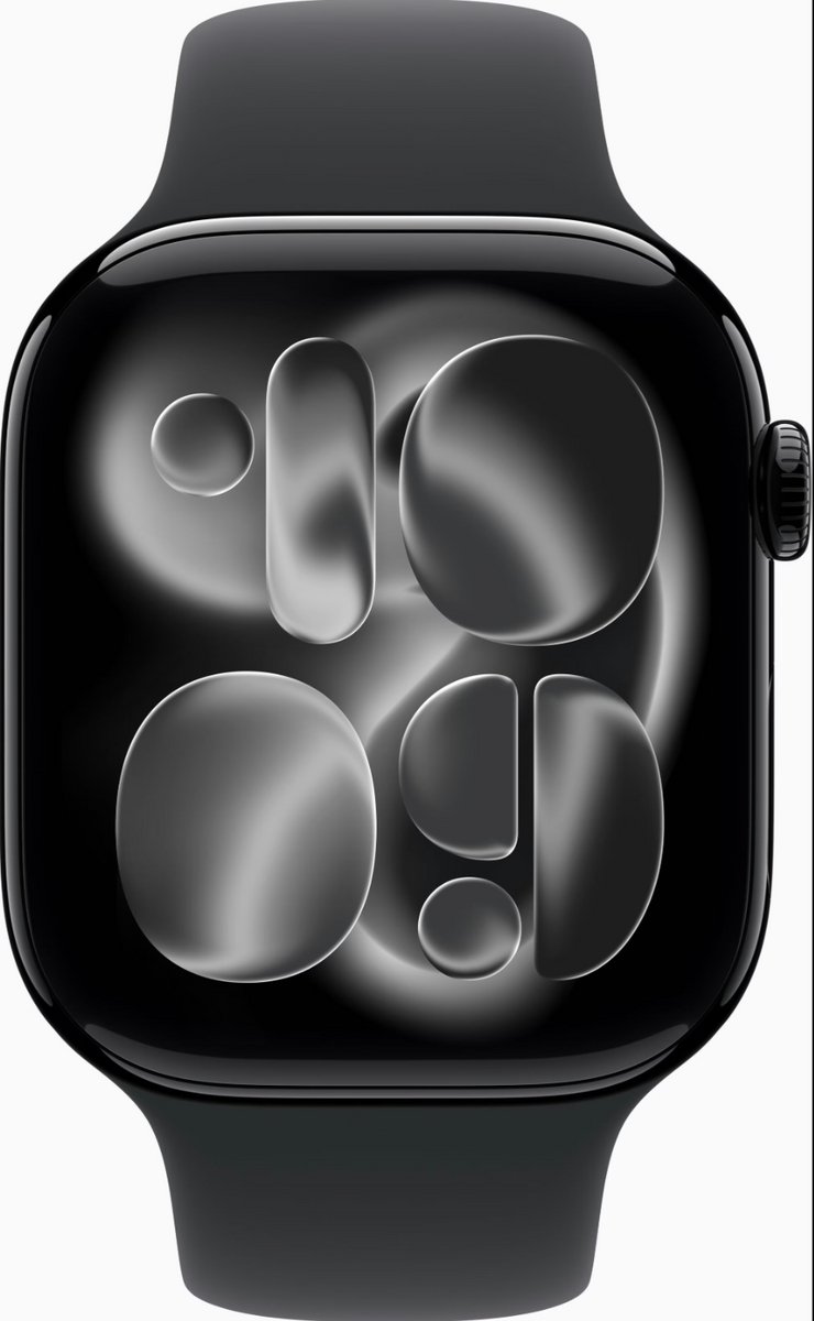 Apple Watch 11 - Wifi + 5G - 46mm - Jet Black Aluminium Case with Black Sport Band - M/L