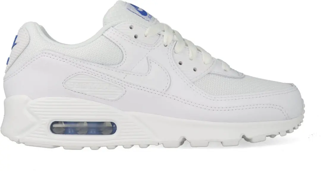 Nike Air Max 90 White Blue Crystal Wit / Blauw-46