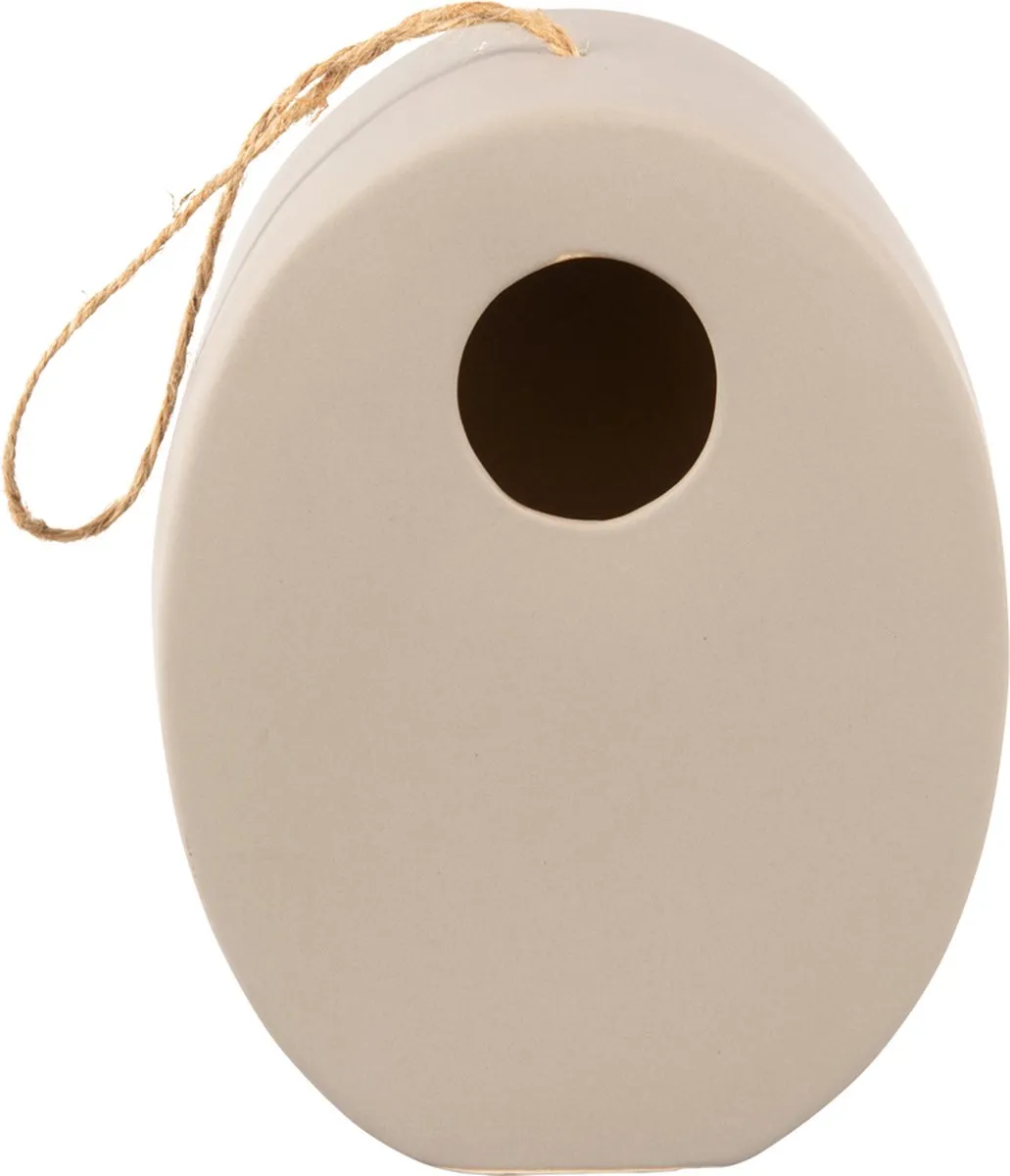 Vogelhuisje Ovaal - Grijs - Ø4,5cm