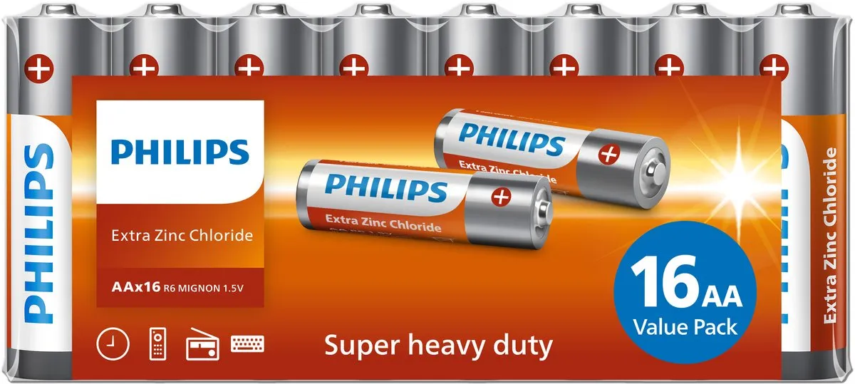 Philips Longlife AA Batterijen 1400mAh