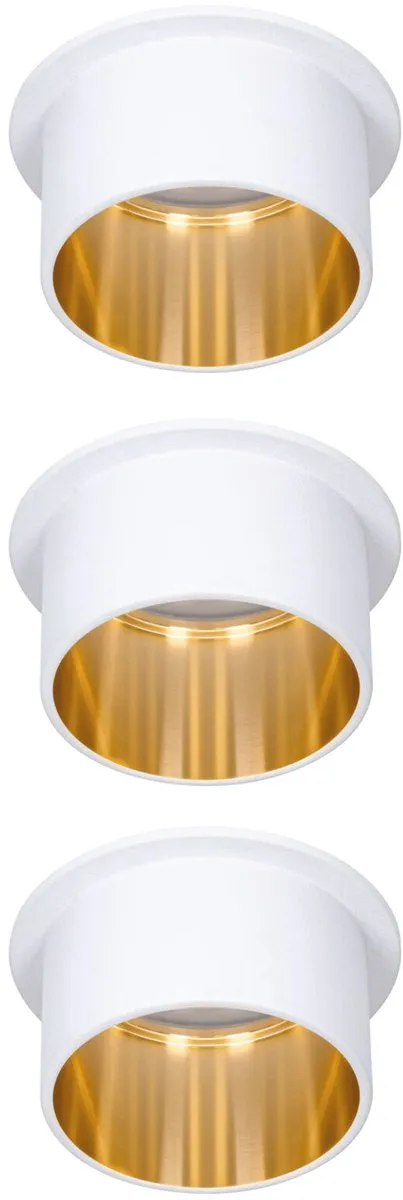 Paulmann LED-inbouwlamp Gil Coin Basisset 3x6W - 3x470lm - 2700K - IP44