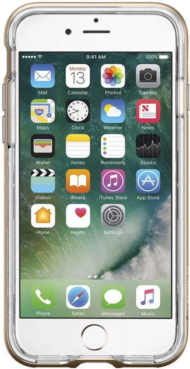 Spigen Crystal Hybrid iPhone 7/8 Hoesje - Champagne Goud