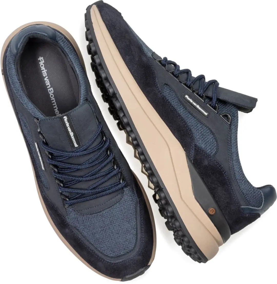 Floris van Bommel De Trikker Sneakers - Blauw - afbeelding 3 van 5