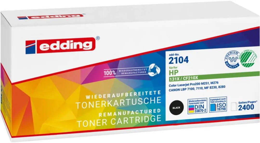 edding EDD-2104 Toner - 2400 Pagina's - Zwart