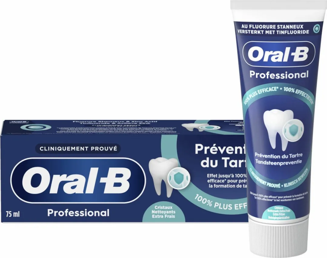 Oral-B Professional Tandsteencontrole Reinigingskristallen 75ml - 12 Stuks
