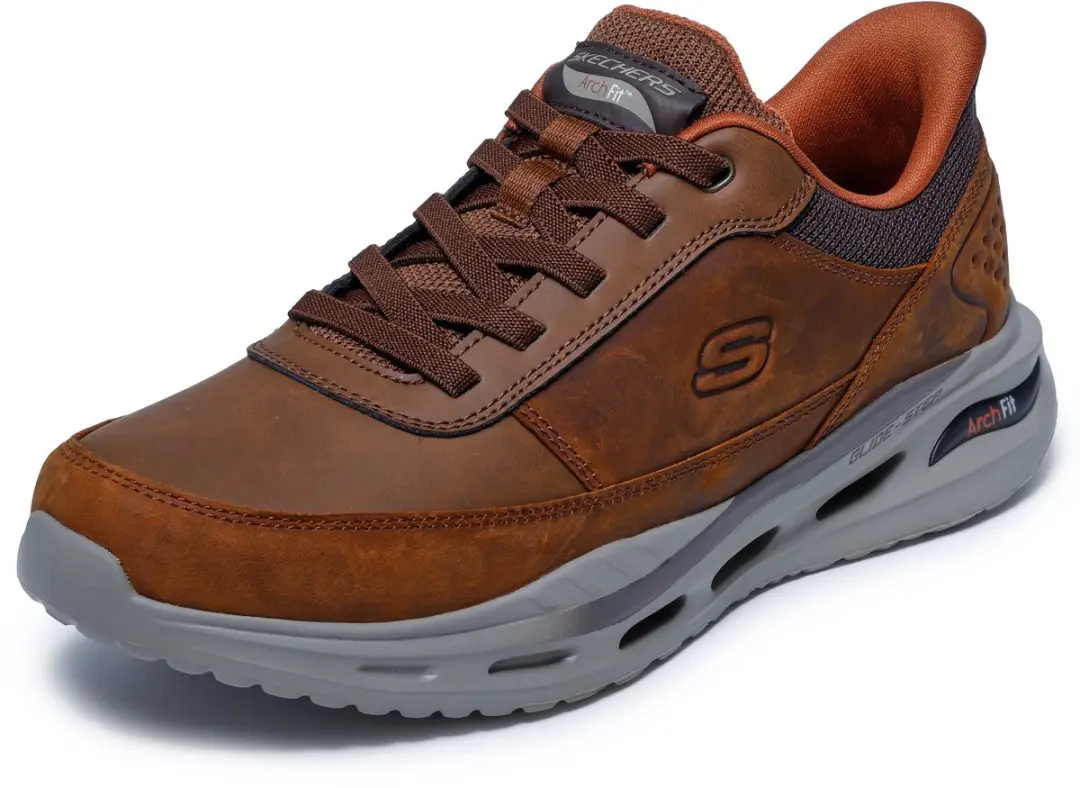 Skechers Arch Fit Orvan Moxley Instappers - Cognac - afbeelding 3 van 6
