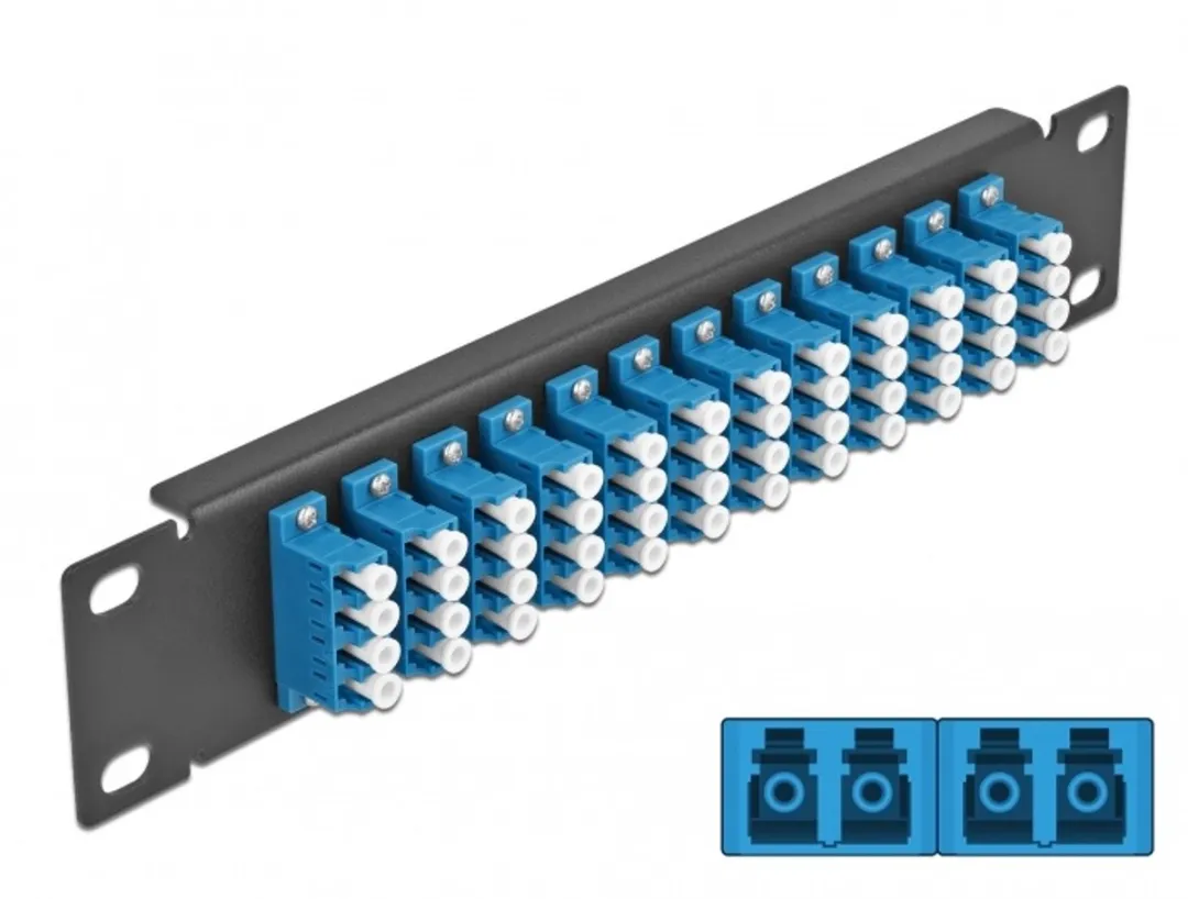 Delock 66776 Fiber Optic Patch Panel 12 Port LC Quad