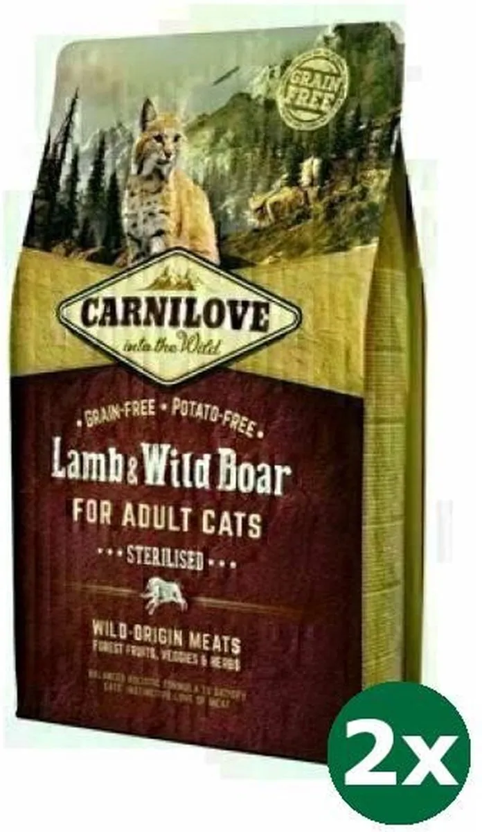 Carnilove Lam/Wild Zwijnenvoer - 2x 2kg