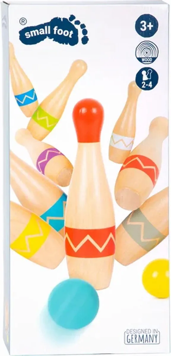 Small Foot Houten Kegelspel Zigzag 11-delig