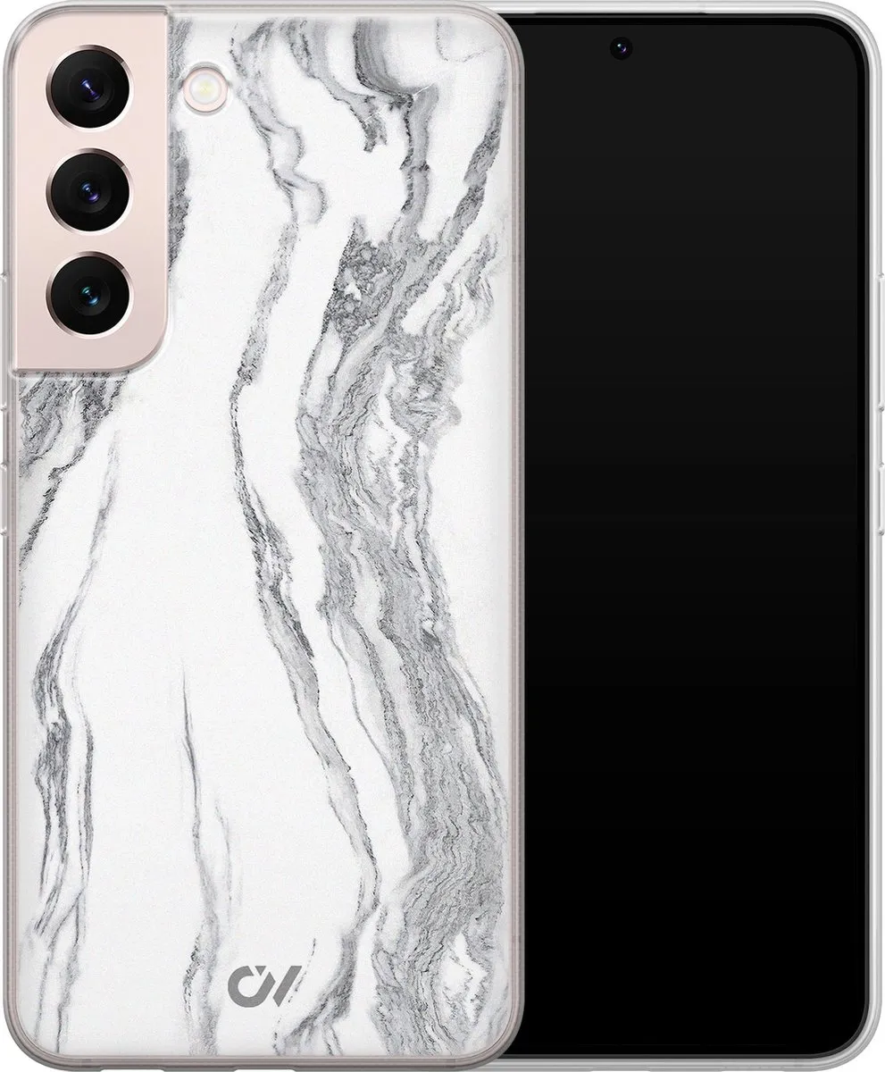 Casevibes S22/UV/032 Hoesje - Marble Ivory - Grijs