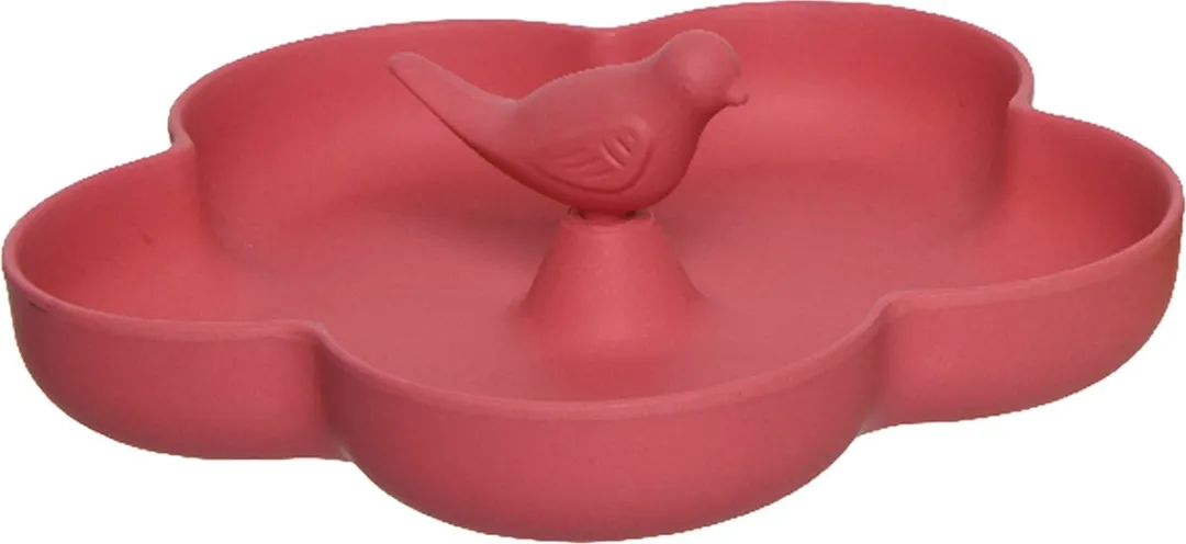 Decoris Vogel Voedersilo met Bad - Roze