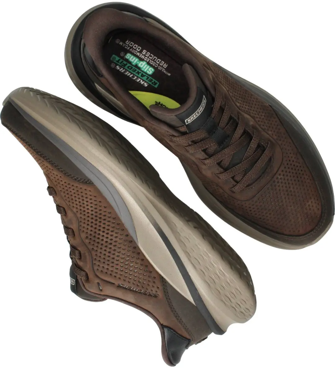 Skechers Slip-Ins Slade 2.0 Sneakers - Bruin - afbeelding 3 van 6