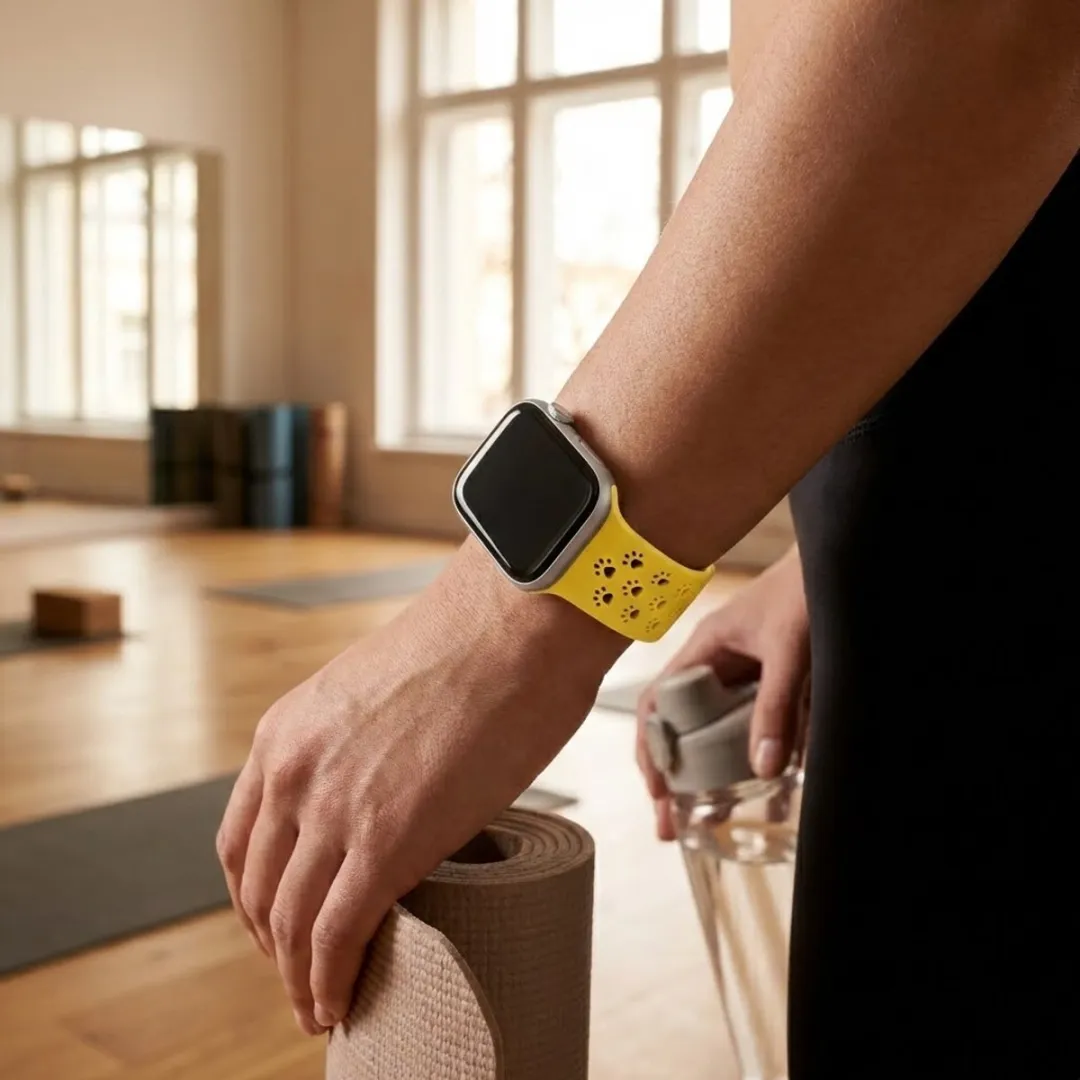 NUVEX Geel Siliconen Horlogebandje Apple Watch 38-42mm - Sportief