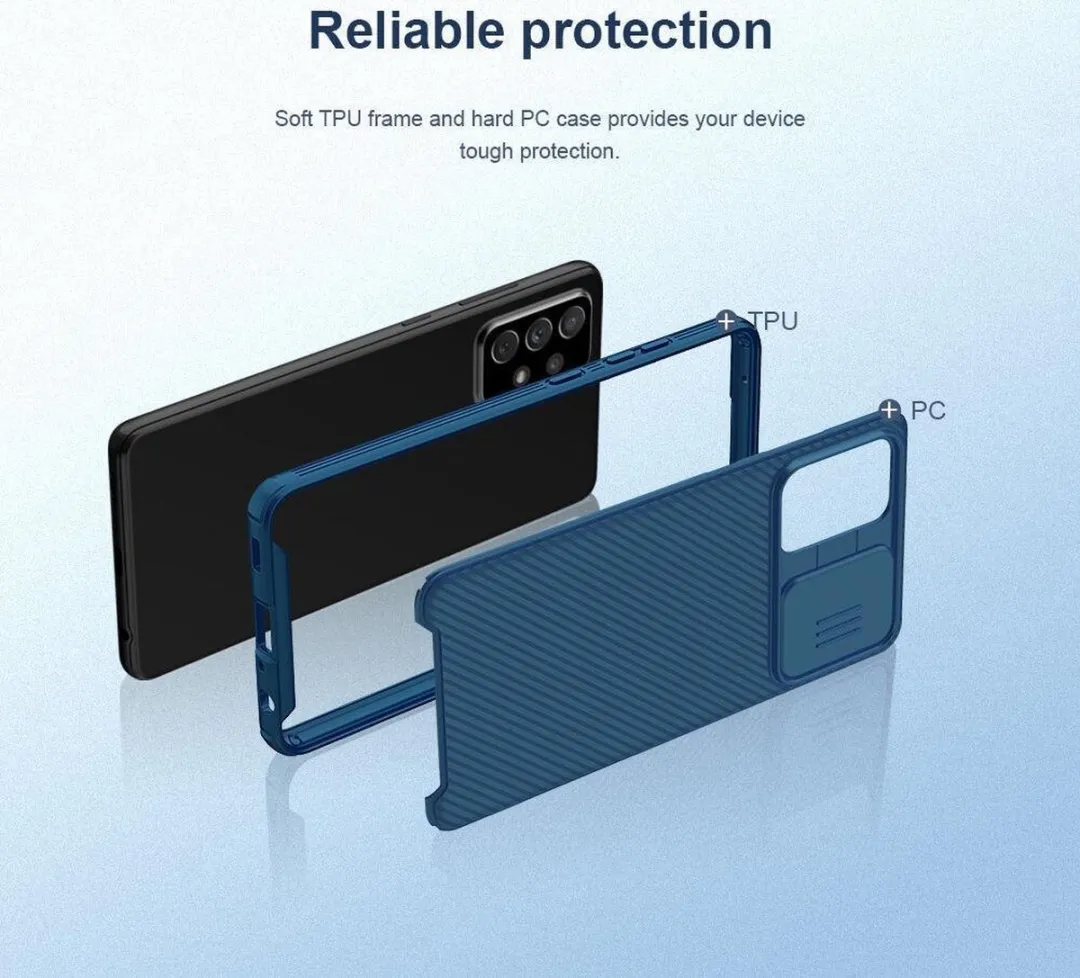 Nillkin CamShield Pro Hoesje Samsung Galaxy A72 5G - Zwart