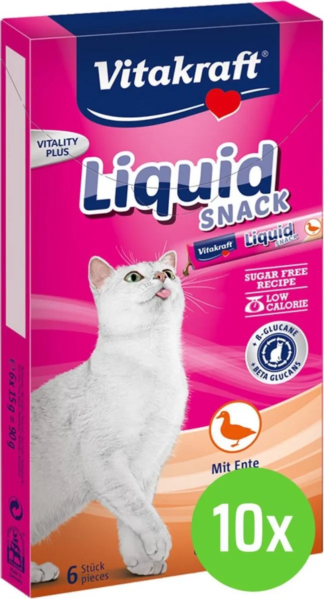 Vitakraft Cat Liquid Snack Eend & B-Glucaan
