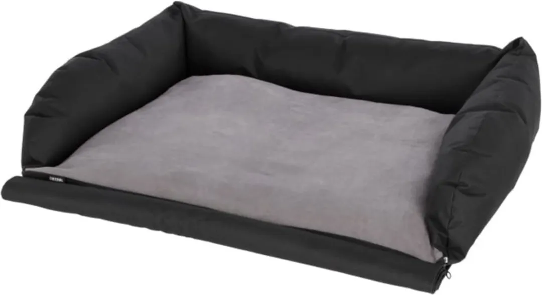 Kerbl-Hondenmand-voor-in-de-auto-80x60-cm-grijs-en-zwart