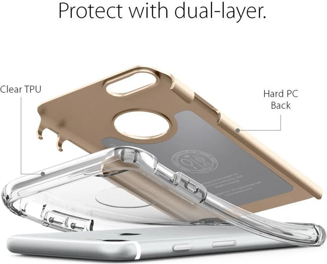 Spigen Hybrid Armor Hoesje iPhone 7 - Goud