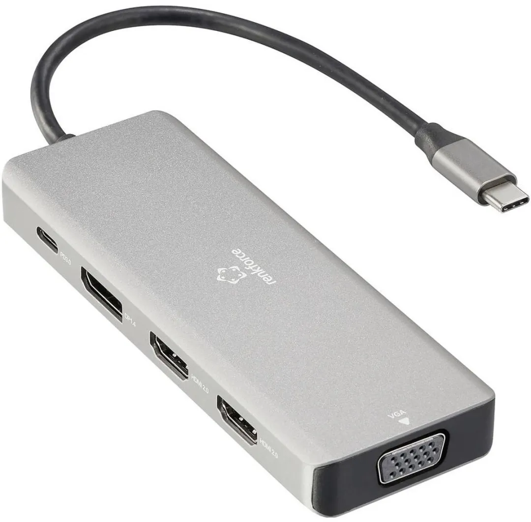 Renkforce RF-6428614 USB-C Dockingstation - Zilver