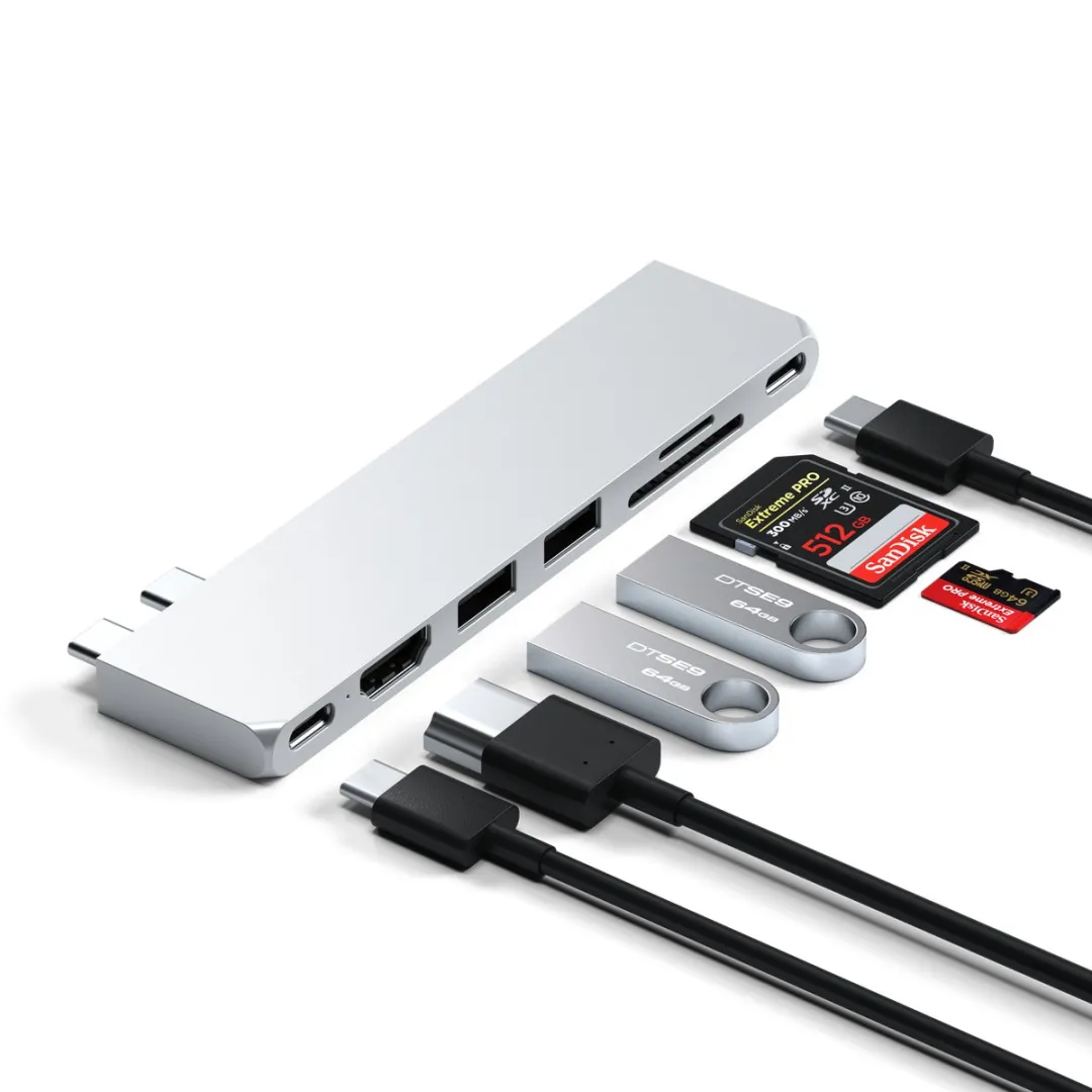 Satechi ST-HUCPHSM USB-C Hub - Grijs - afbeelding 6 van 6