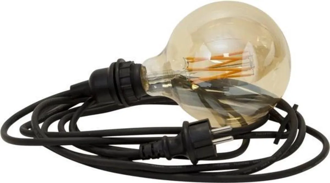 Star Trading Ute Kabel Hanglamp E27 - 2.5m - Zwart