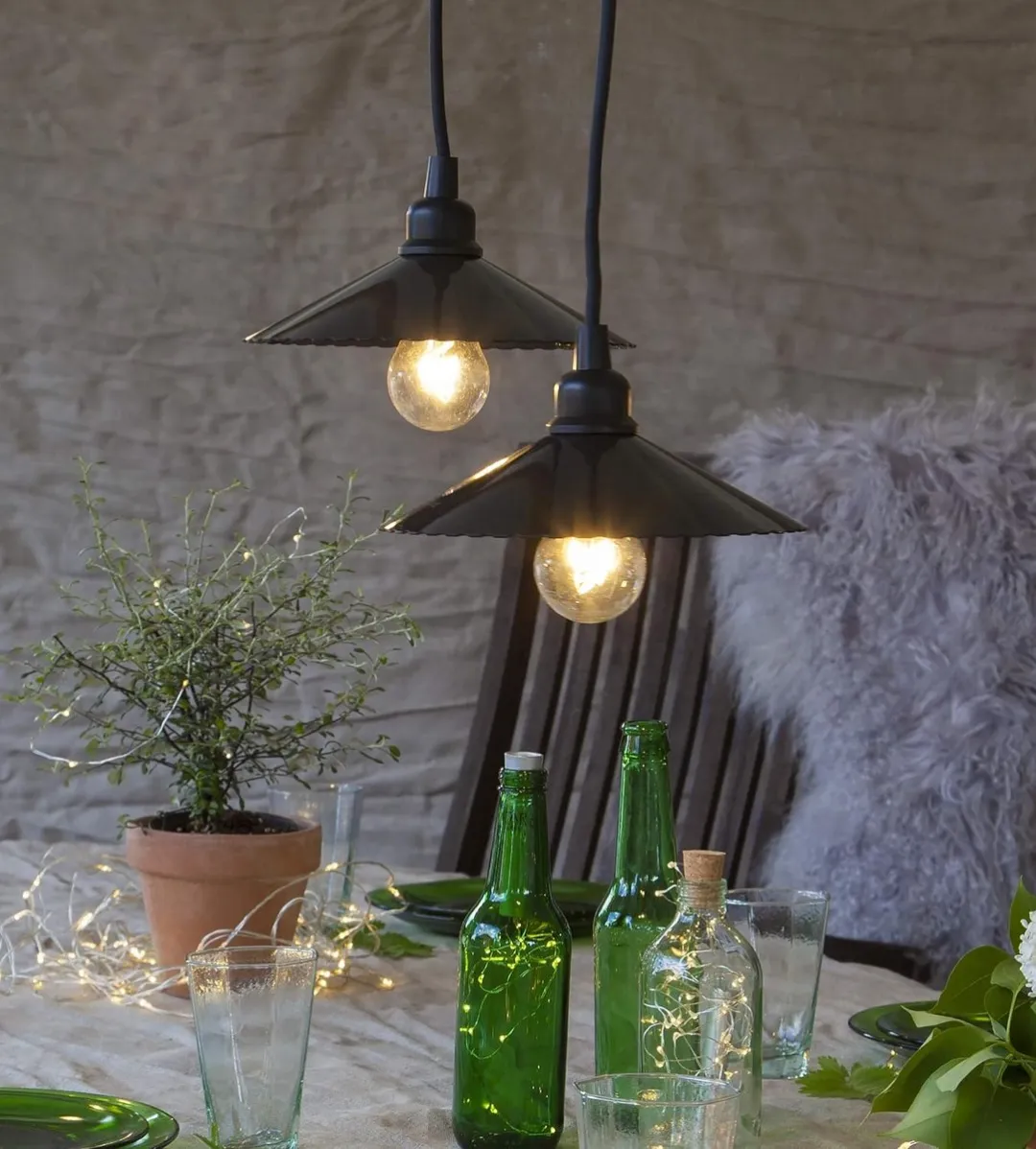 Star Trading Ute Kabel Hanglamp E27 - 2.5m - Zwart