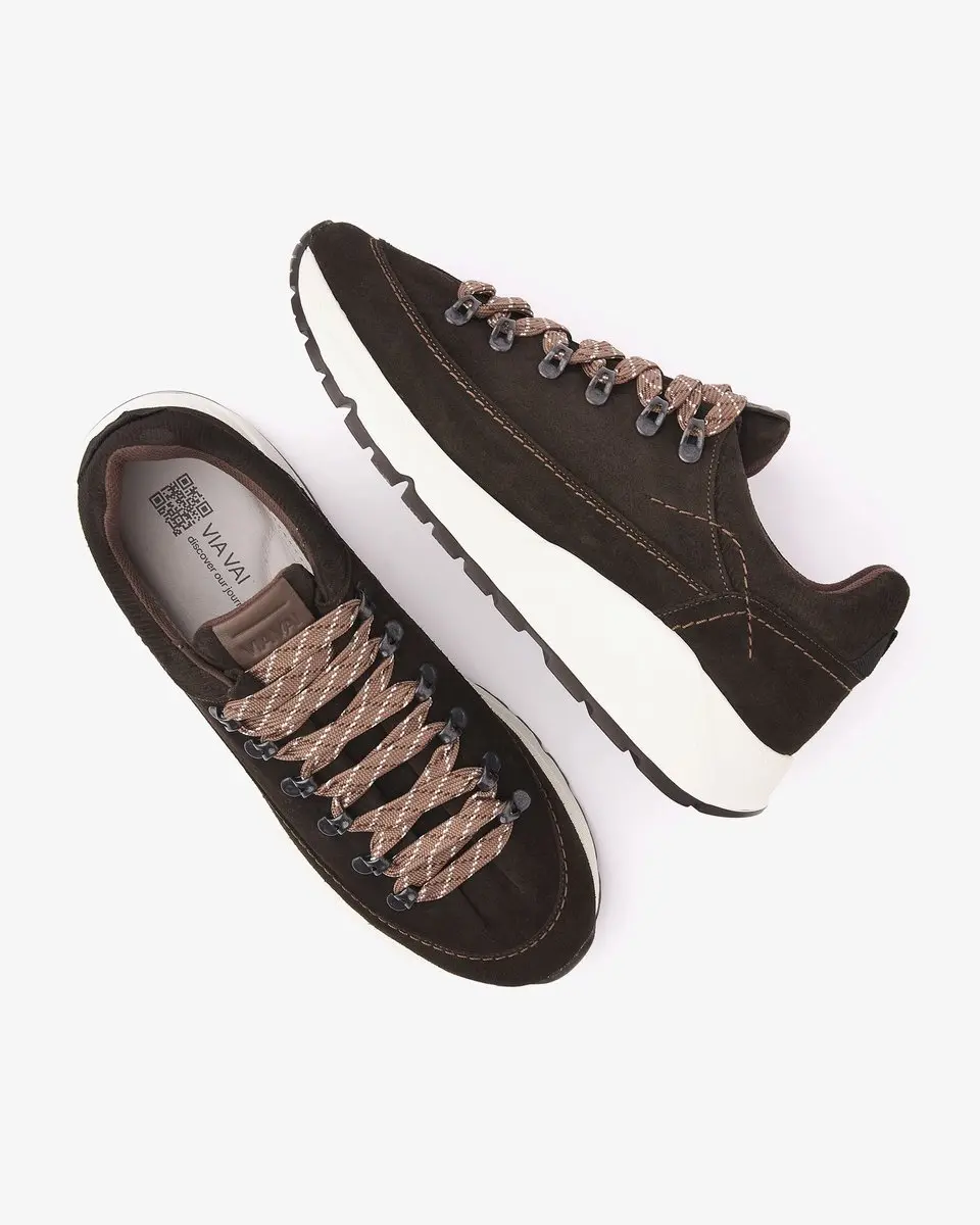 VIA VAI Owen Spencer Sneakers Heren - Donkerbruin - afbeelding 3 van 6