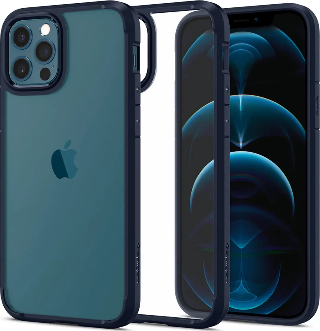 Spigen Ultra Hybrid ACS02251 Hoesje - iPhone 12/12 Pro - Blauw