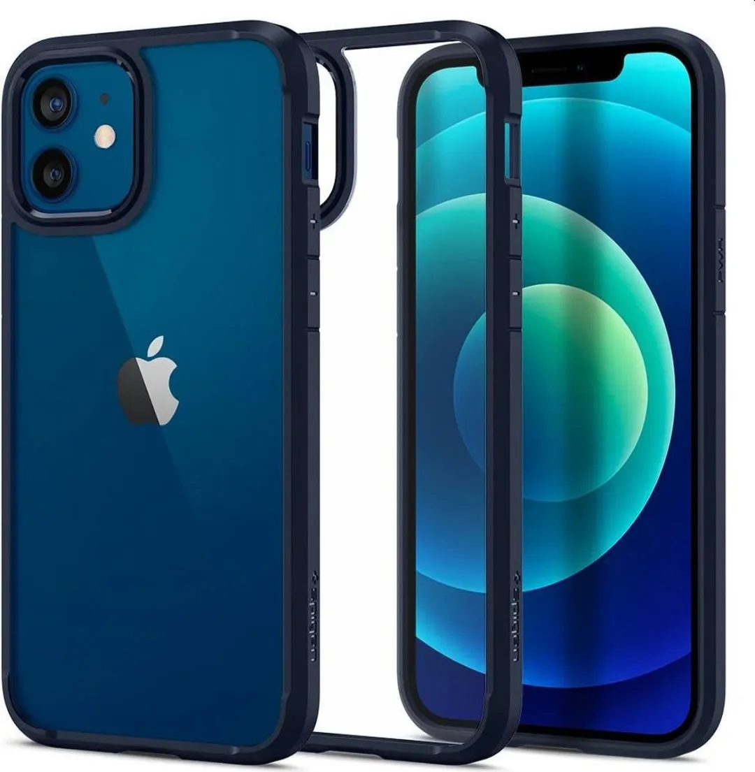 Spigen Ultra Hybrid ACS02251 Hoesje - iPhone 12/12 Pro - Blauw - afbeelding 6 van 6