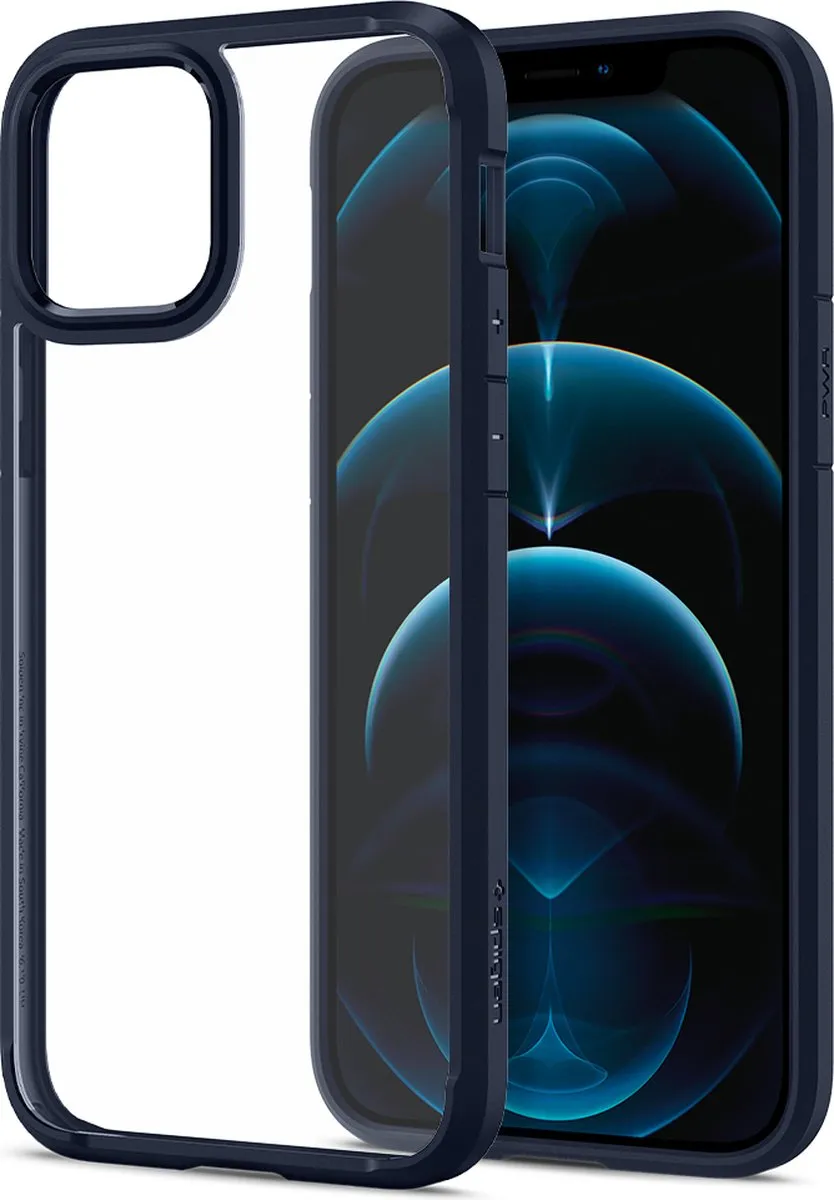 Spigen Ultra Hybrid ACS02251 Hoesje - iPhone 12/12 Pro - Blauw