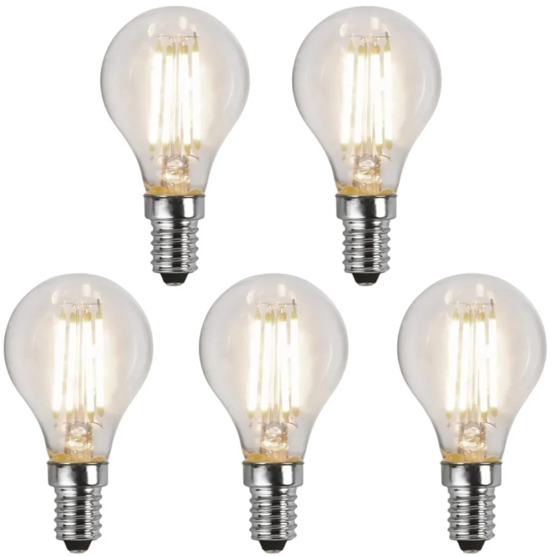 Star Trading E14 Filamentbol 4.2W Warm Wit 3000K - 5 Stuks