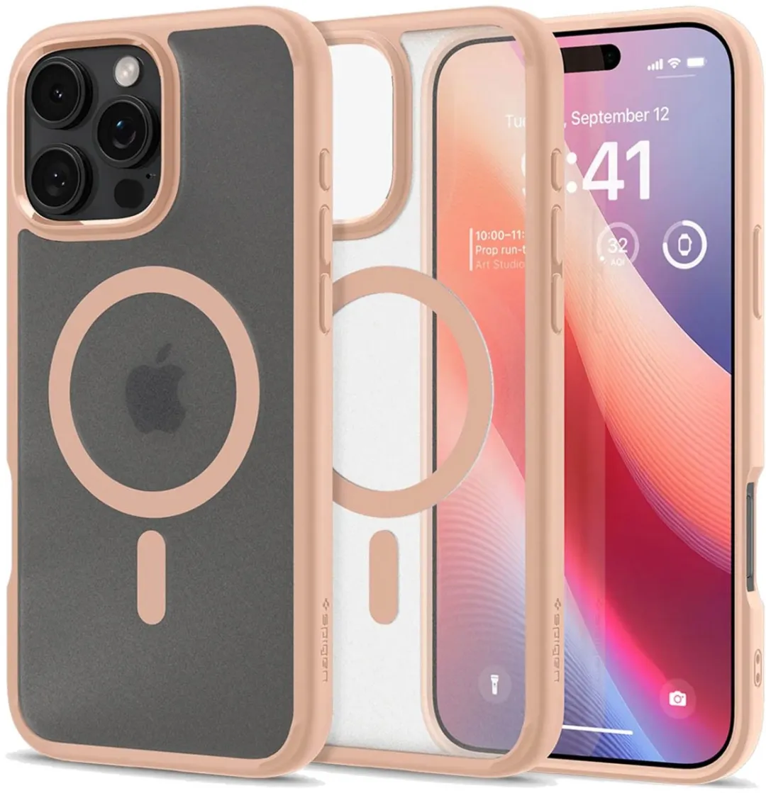 Spigen Ultra Hybrid MagFit ACS08695 Hoesje - iPhone 16 Pro - Roze