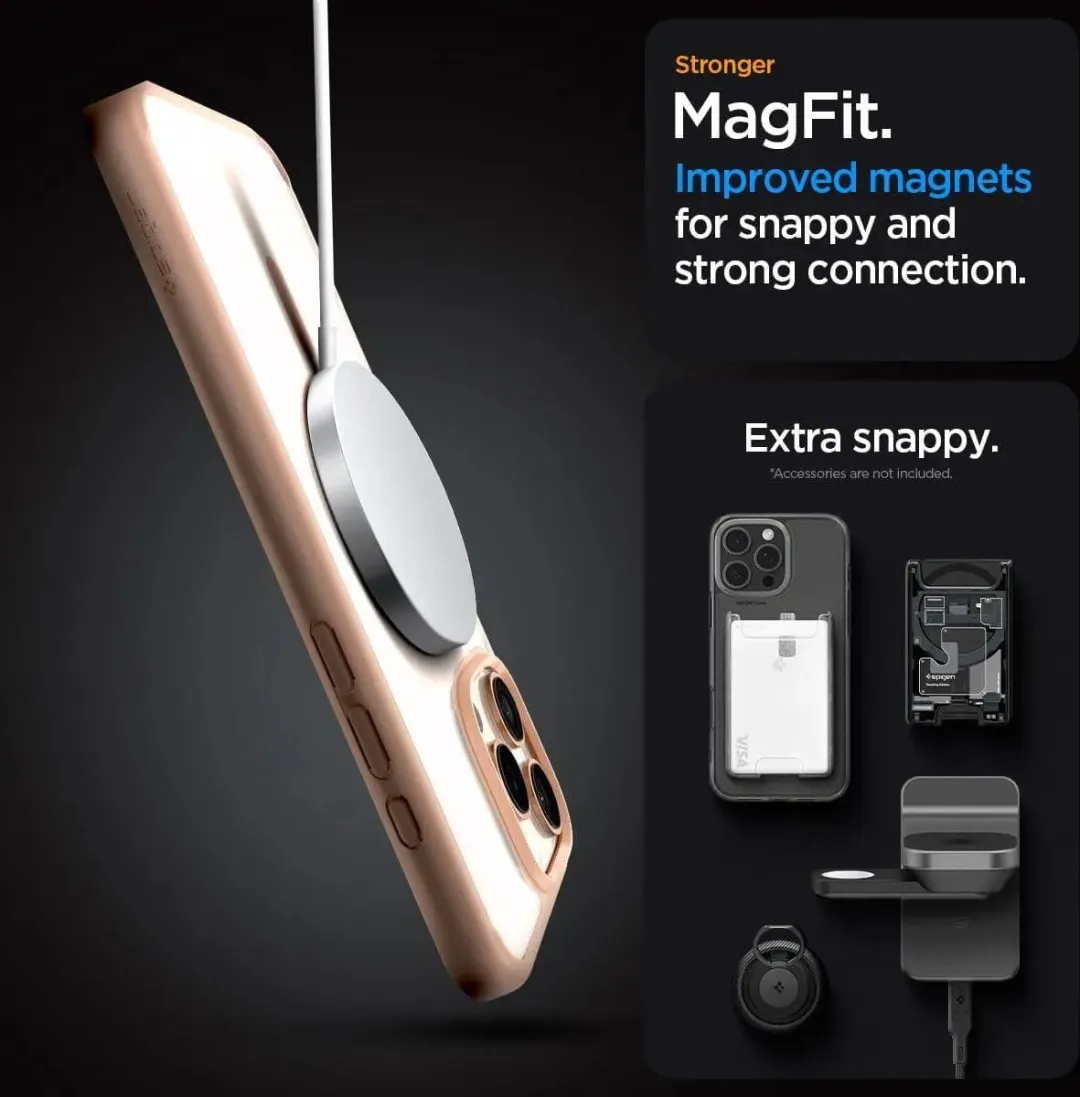 Spigen Ultra Hybrid MagFit ACS08695 Hoesje - iPhone 16 Pro - Roze - afbeelding 6 van 6