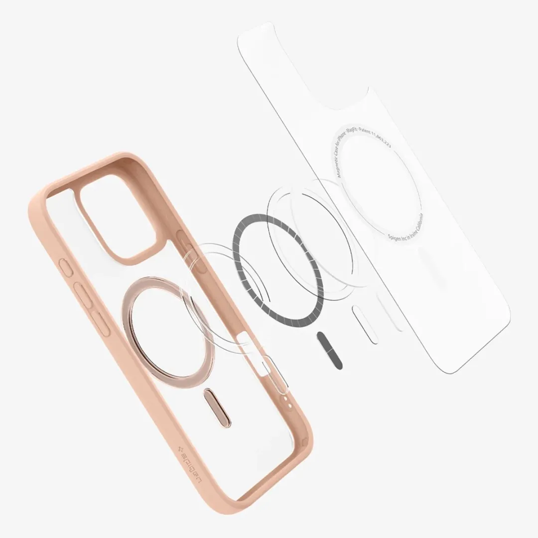Spigen Ultra Hybrid MagFit ACS08695 Hoesje - iPhone 16 Pro - Roze