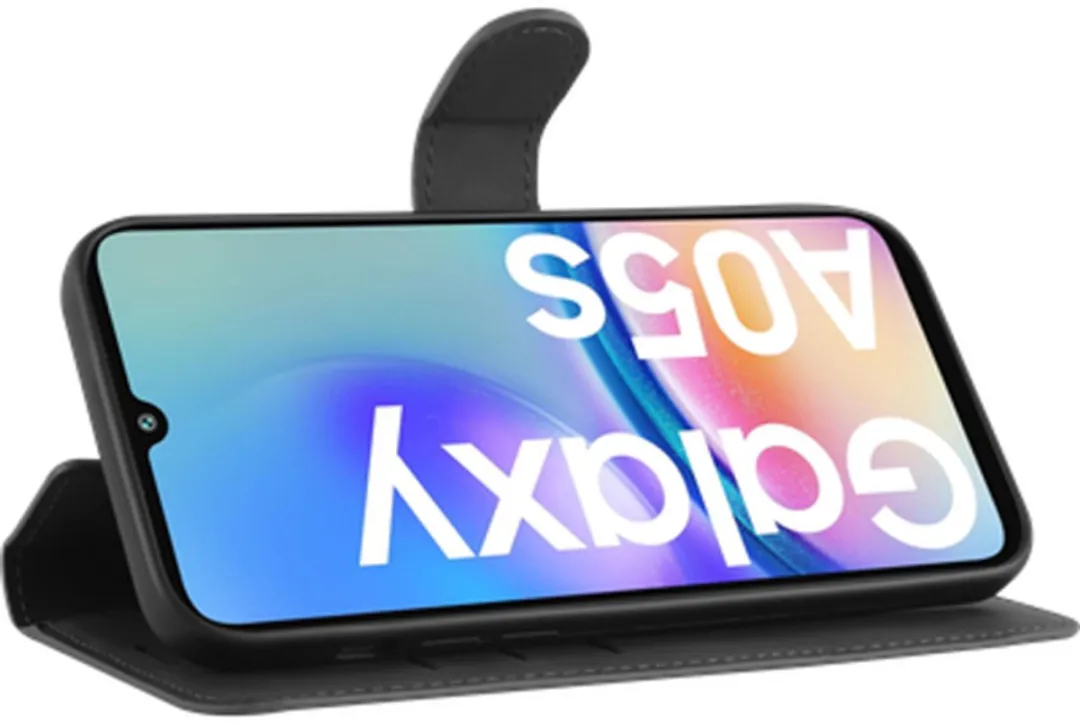 Just in Case Bookcase Hoesje Samsung Galaxy A05s - 4 Pasjes - Zwart
