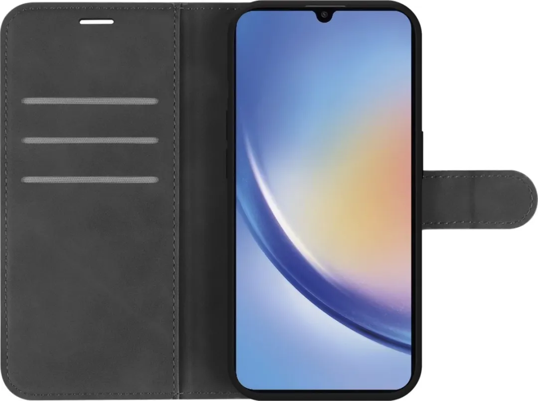 Just in Case Bookcase Hoesje Samsung Galaxy A05s - 4 Pasjes - Zwart