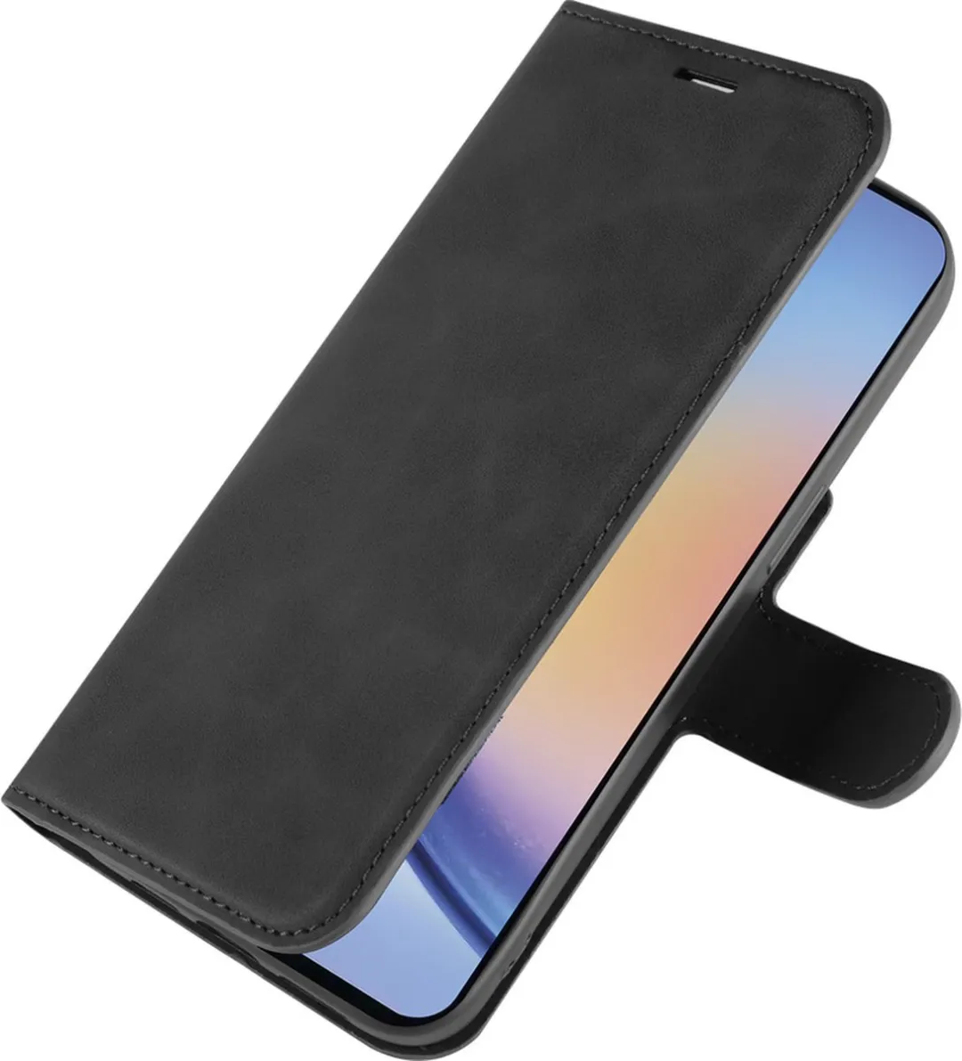 Just in Case Bookcase Hoesje Samsung Galaxy A05s - 4 Pasjes - Zwart - afbeelding 6 van 6