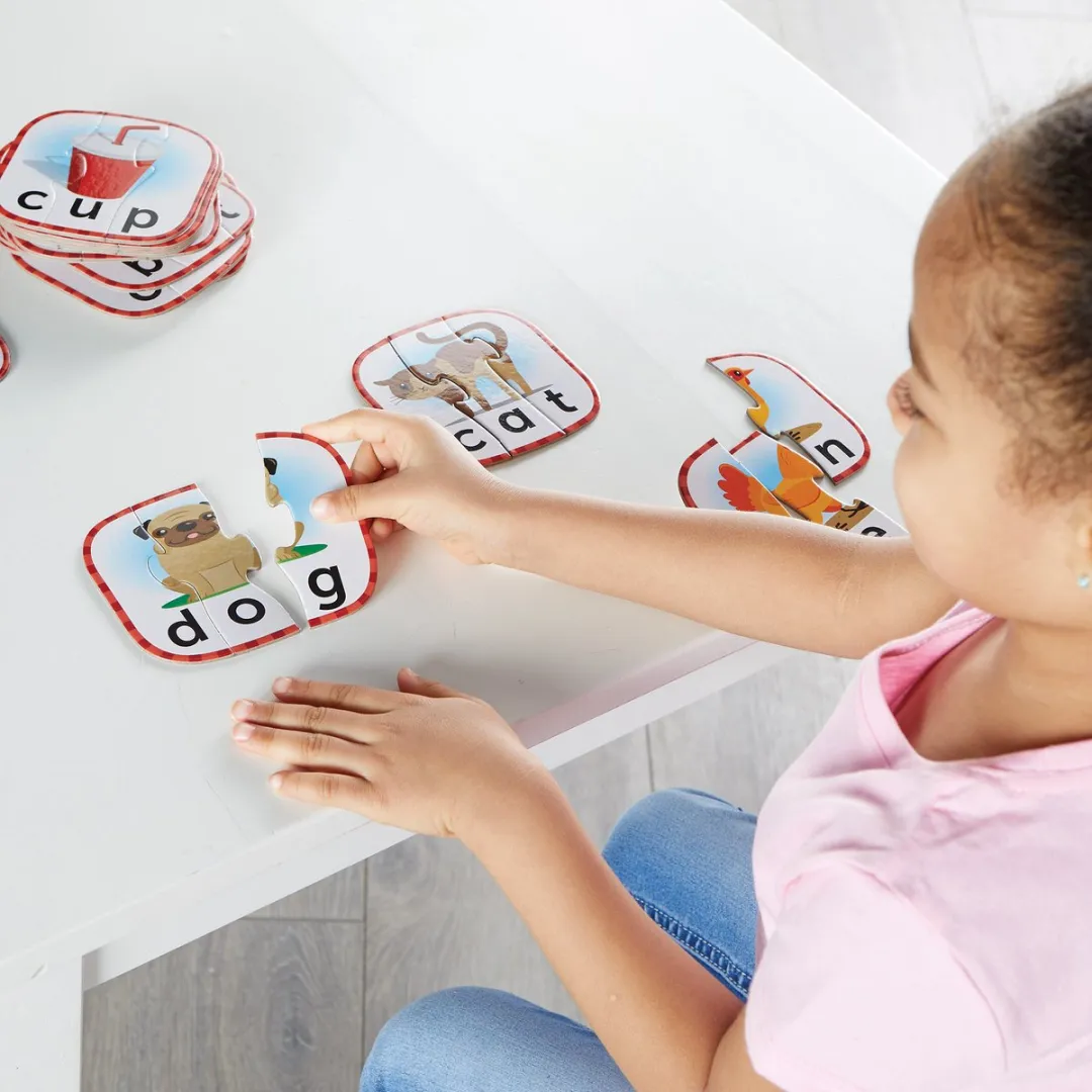 Puzzelkaarten 3-letterwoorden Engels LER6088 - 20 Stuks