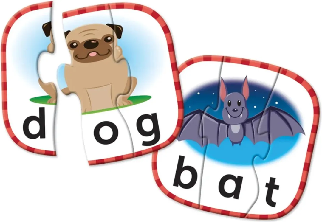 Puzzelkaarten 3-letterwoorden Engels LER6088 - 20 Stuks
