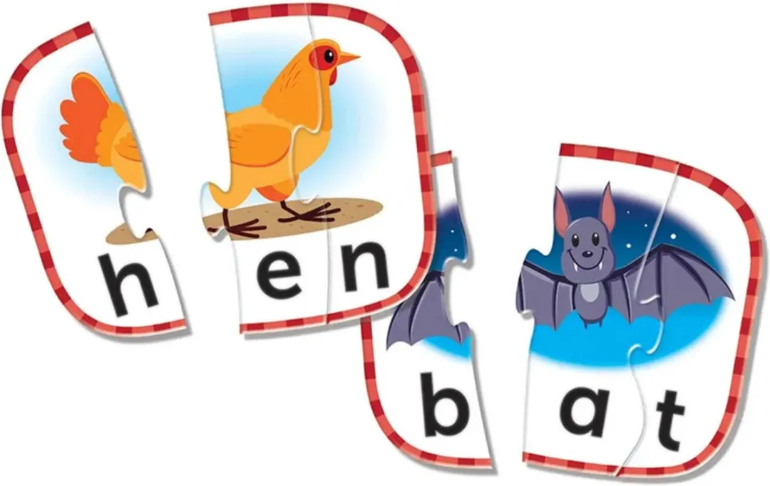 Puzzelkaarten 3-letterwoorden Engels LER6088 - 20 Stuks